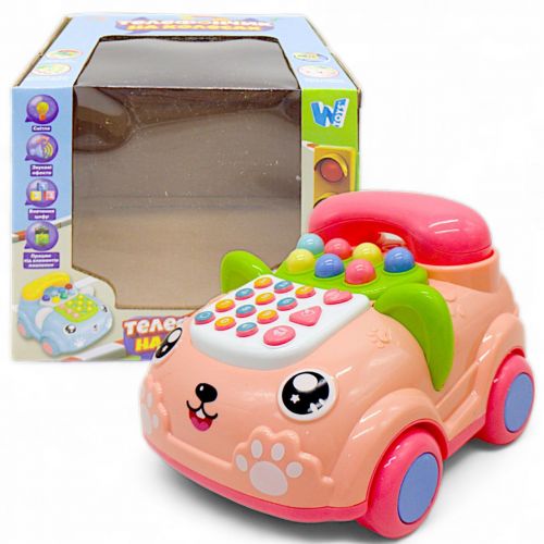 Интерактивная игрушка Телефончик на колесах розовый [tsi242384-TSI], фото №1