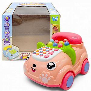 Интерактивная игрушка Телефончик на колесах розовый [tsi242384-TSI] - Фото 1