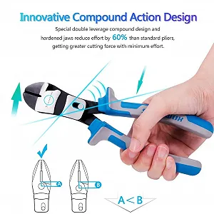 Диагональные кусачки SPEEDWOX Pro Series Усиленные с рычажной передачей 203 мм цена на synthetic.ua - Фото 1 Диагональные кусачки SPEEDWOX Pro Series Усиленные с рычажной передачей 203 мм synthetic.ua - Фото 1