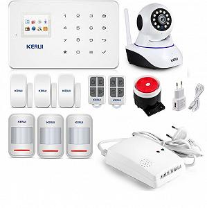 Беспроводная GSM сигнализация Kerui G18 наружная и внутренняя WI-FI IP камера для 3-х комнатной квартир TTYD98DHBBD - Фото 1