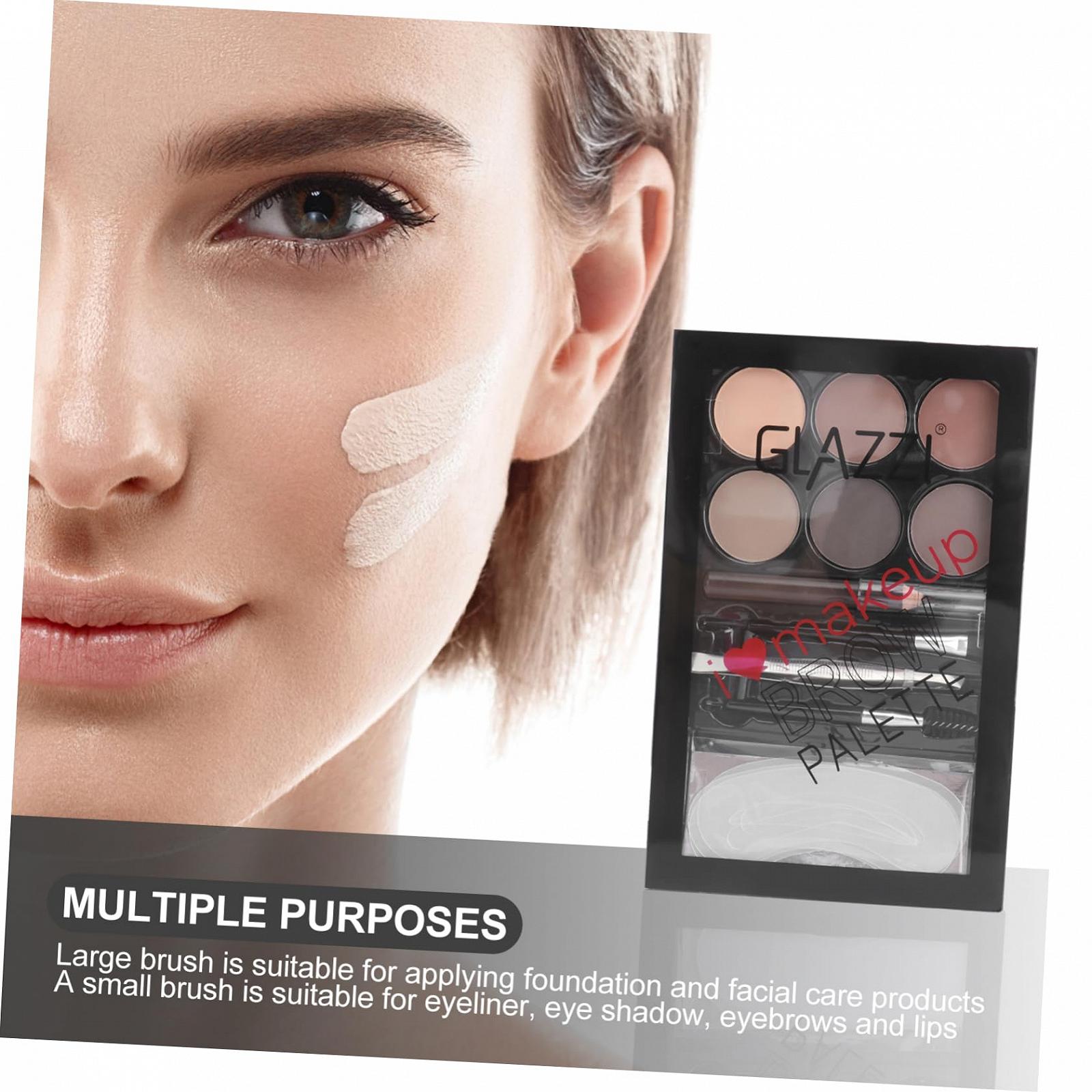 Набор FRCOLOR 3 Оттенок для бровей тени матовые и блестящие стойкие ABS-стикер для бровей, фото №5