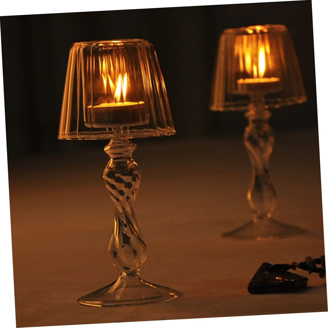 Тримач Для Чайних Свічок Homoyoyo Зі Скляною Лампо Подібною Формою Декоративний, фото №7