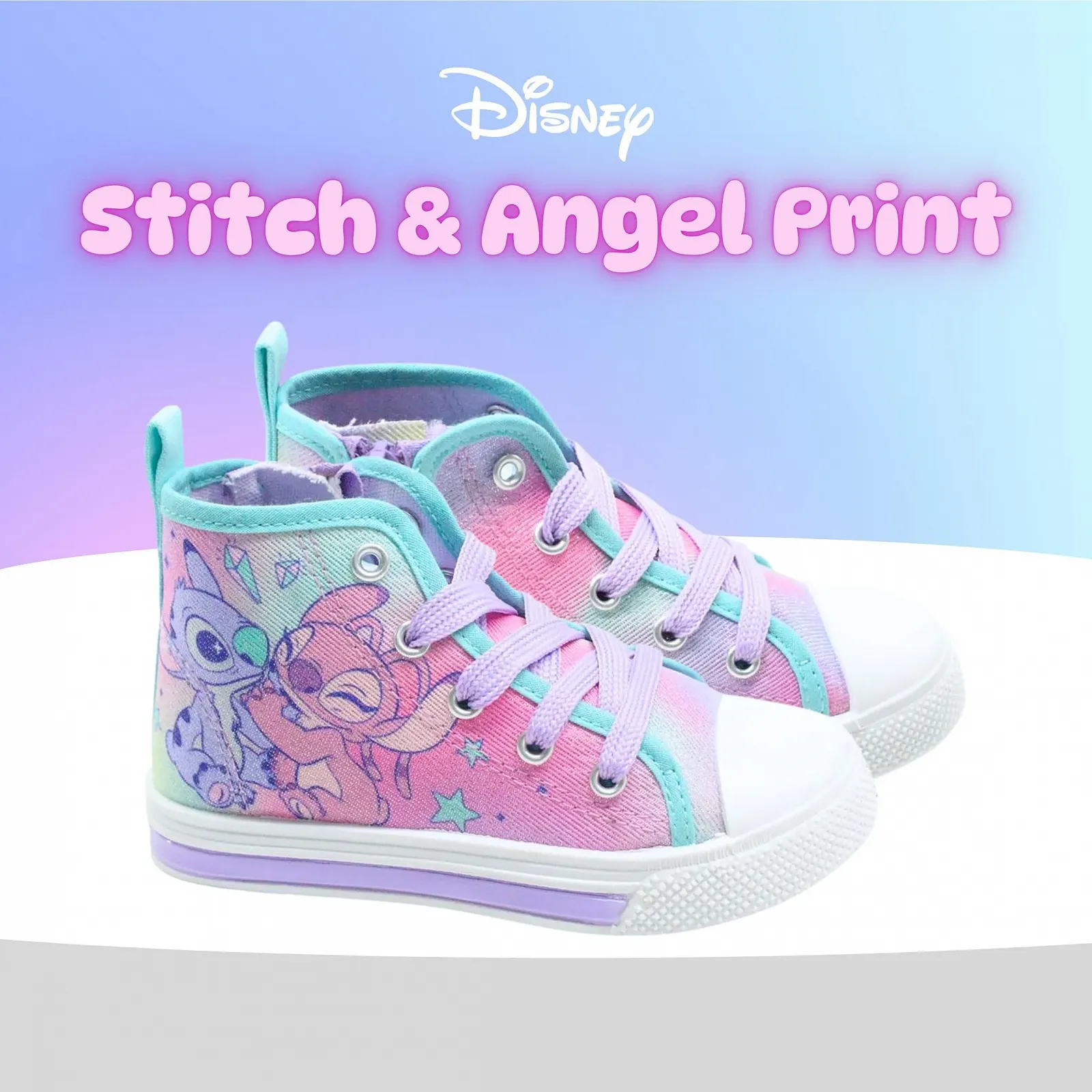 Кроссовки Disney Stitch & Angel Высокие в подарочной коробке UK 8 до 1, фото №8