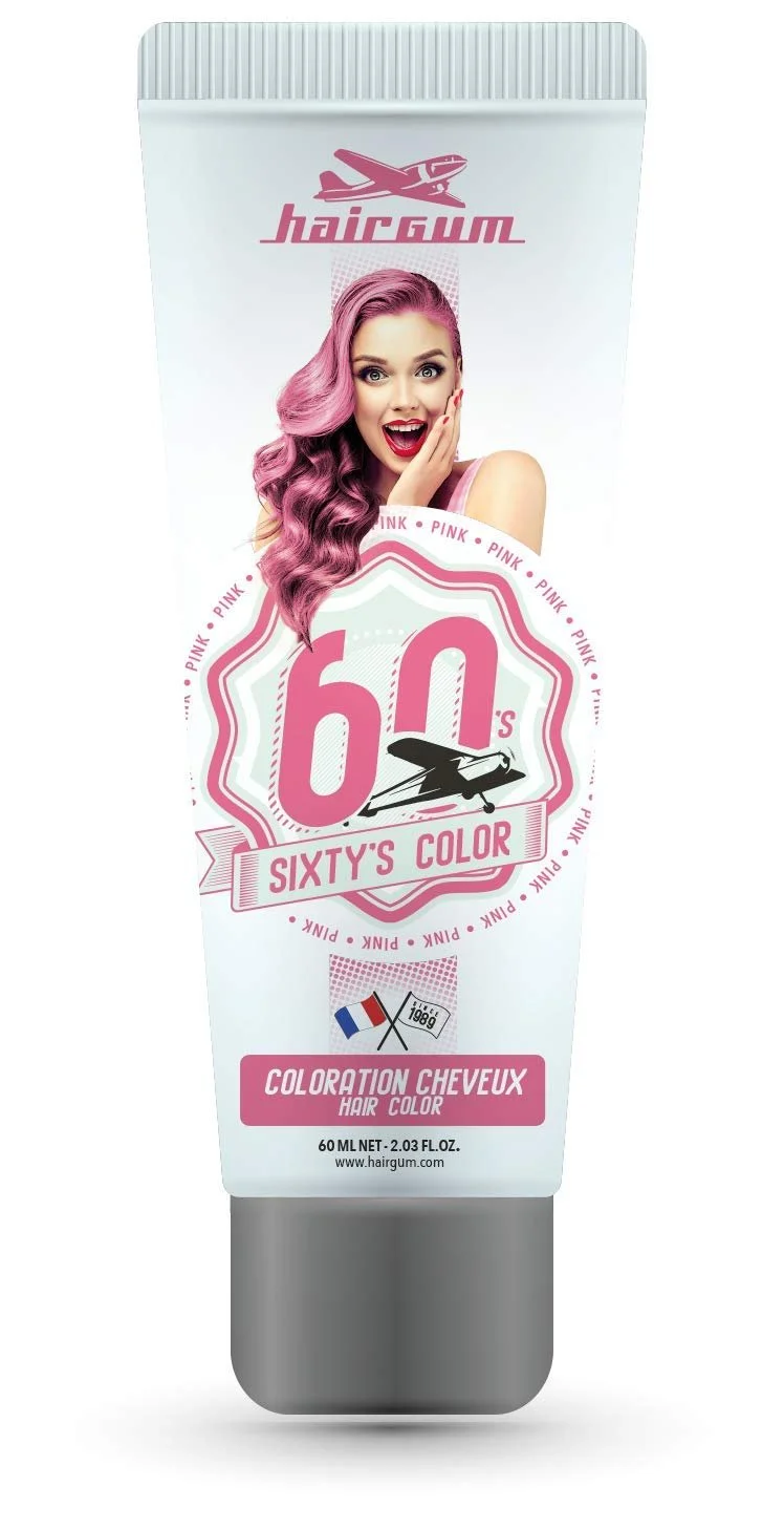 Напівперманентна фарба для волосся Sixty's Color Hairgum Рожевий 60 мл, фото №1 Напівперманентна фарба для волосся Sixty's Color Hairgum Рожевий 60 мл, фото №1