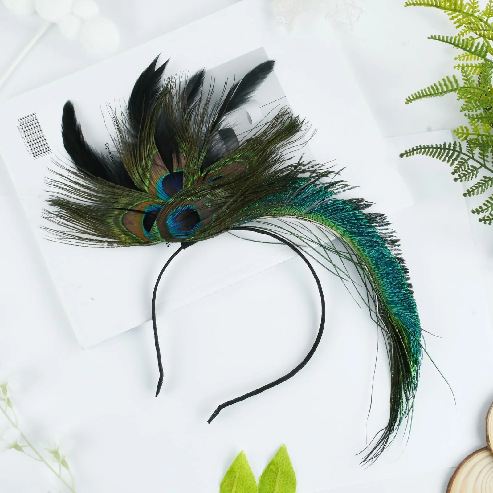 Обруч Перья павлина, фото №3