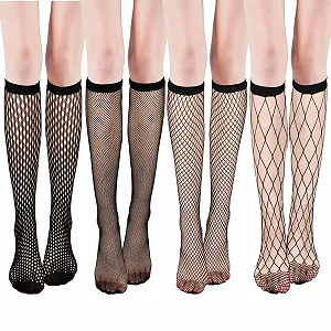 Чулки нейлоновые 4 пары (чёрный цвет) - Фото 1