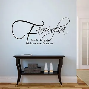 Наклейка на стіну Італійські вислови Чорна synthetic.ua - Фото 1