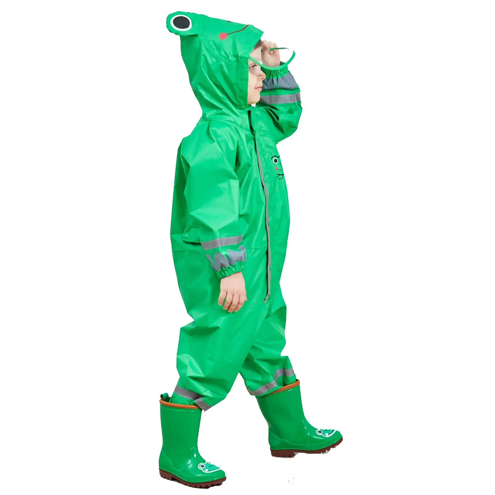 Дитячий дощовик JinBei, комплект: куртка з капюшоном, штани, фото №3 Дитячий дощовик JinBei, комплект: куртка з капюшоном, штани, фото №3