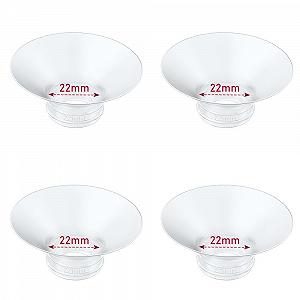 Вкладыши для фланцев 22 мм (4 шт.) Momcozy M9/M6/M5/S12 Pro/V1/V2, для Nuliie/Medela/Kissbobo/Lansinoh/eufy/NCVI/Bellababy/Jheppbay/Lulia 24 мм - Фото 1