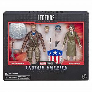 Фигурка, Marvel Legends Series, Капитан Америка: Первый мститель, 15 см, по мотивам фильма "Капитан Америка" и Пегги Картер, коллекционная, в упаковке 2 шт. - Фото 1