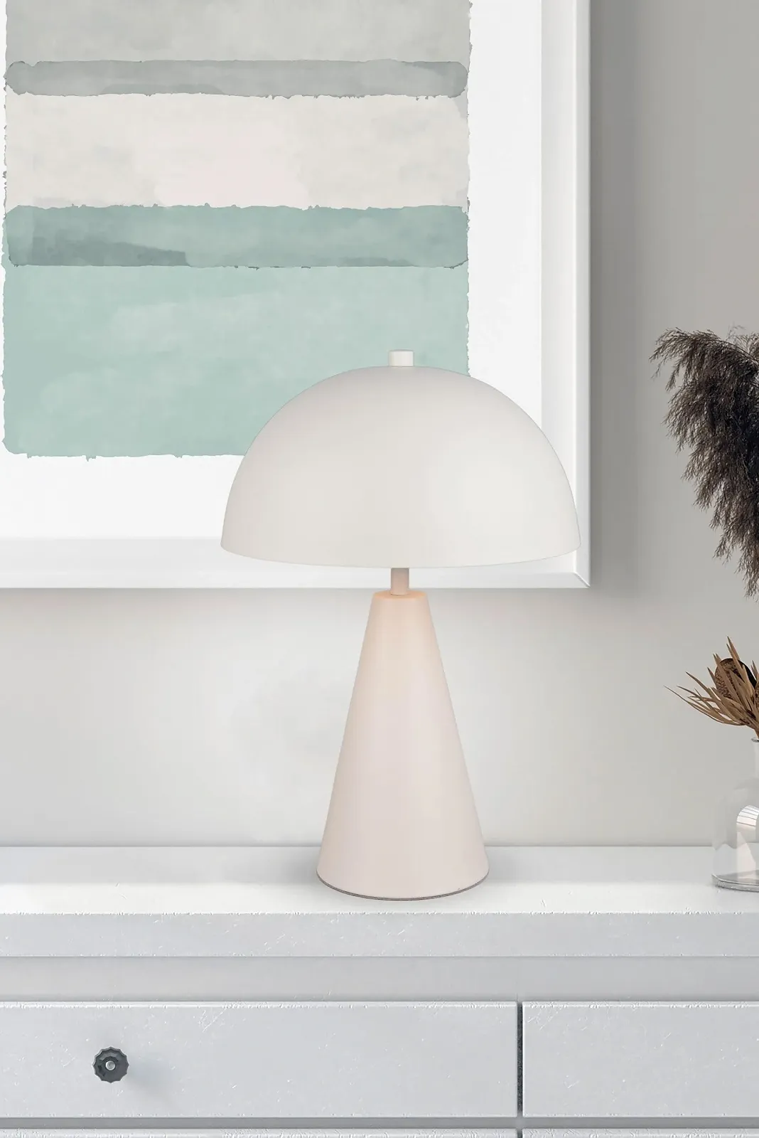 Настільна лампа Alfredo Метал E27 40 Вт 43 x 30 см Теплий сірий, фото №4