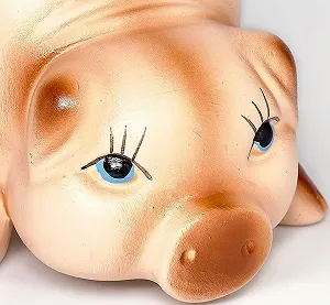 Скарбничка керамічна Порося Традиційна без отвору 19 см synthetic.ua - Фото 1