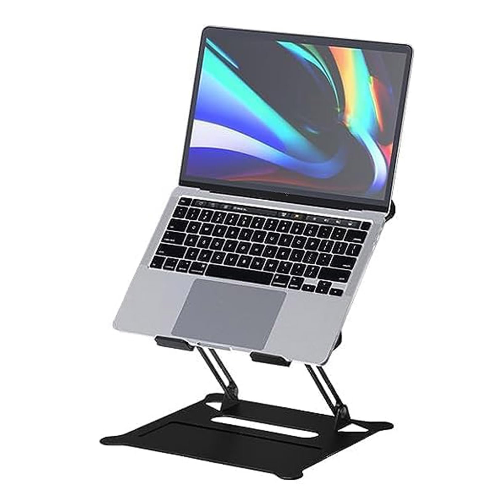 Підставка для ноутбука, регульована по висоті, складаний тримач для ноутбука, ергономічна з алюмінієвого сплаву, вентильована, фото №7