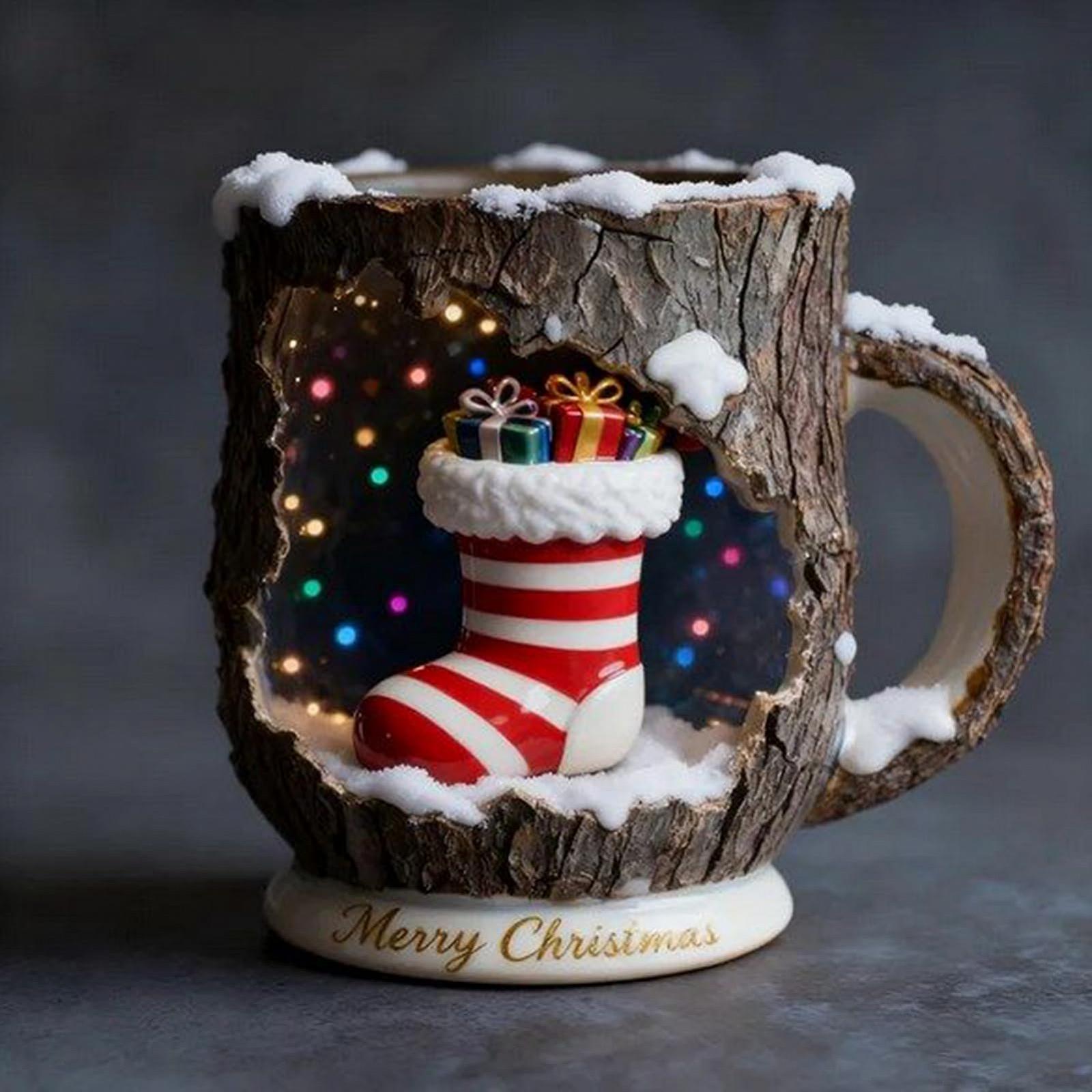 Різдвяна Чашка, Чашка з синтетичної смоли з ергономічною ручкою для напоїв, фото №5