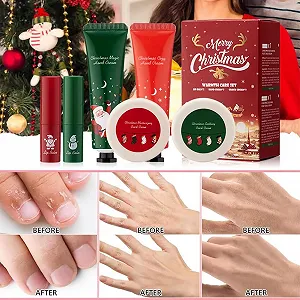 Крем для рук Набор: Крем для рук, бальзам для губ, крем от трещин на ногах, 6 шт, Рождественский набор кремов для рук, Рождественские подарки, Крем для ухода за руками с растительным ароматом synthetic.ua - Фото 1