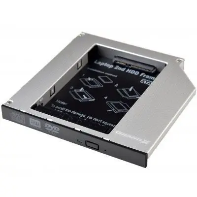 Фрейм-переходник Grand-X HDD 2.5'' to notebook 12.7 mm ODD SATA/mSATA (HDC-25N), фото №1