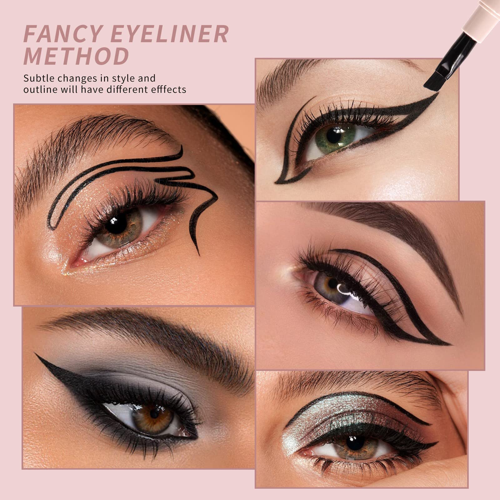 Гель для бровей Eyeliner Pen Черный Коричневый 2 мл Темно-коричневый, фото №5
