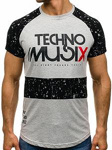 Футболка мужская удлиненная серая J Style - Фото 1