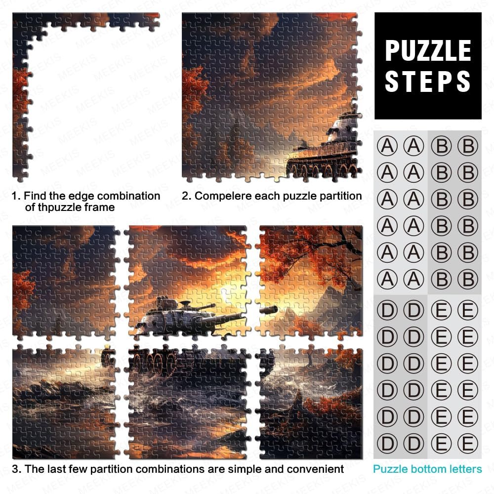 Пазл Tiger Tanks 1000 деталей 26 x 38 см картонний, фото №2