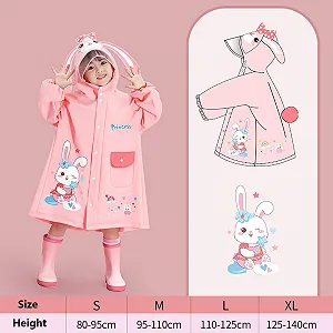 Детская дождевая куртка Водонепроницаемая Легкая Многоразовая Дождевой плащ Летняя Дышащая Складная с карманом Дождевая одежда Дождевая накидка Тонкая с капюшоном Дождевой костюм synthetic.ua - Фото 1