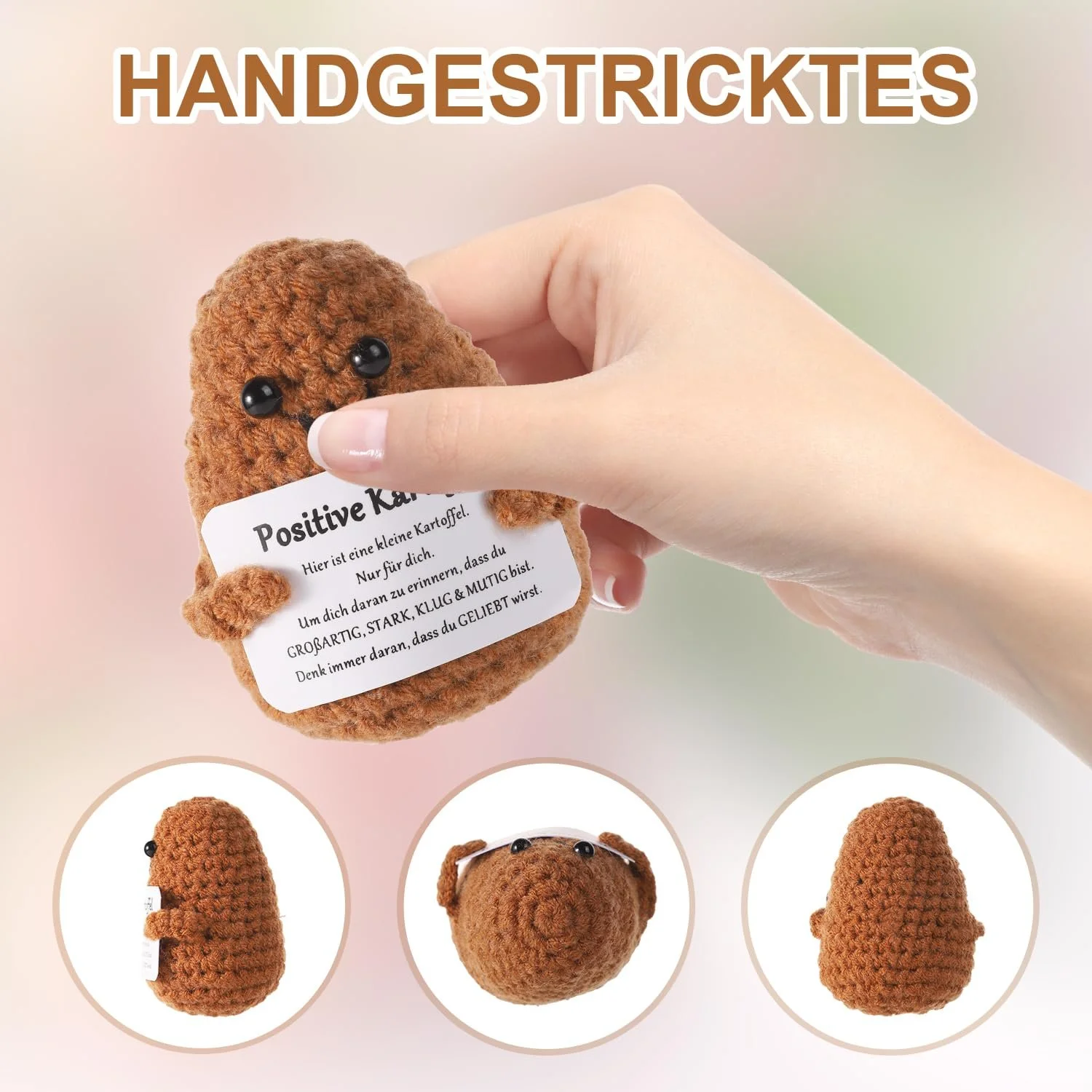 Игрушка PEUTIER Positive Potato Mini Картофель Вязаная Кукла Коричневый, фото №3 Игрушка PEUTIER Positive Potato Mini Картофель Вязаная Кукла Коричневый, фото №3