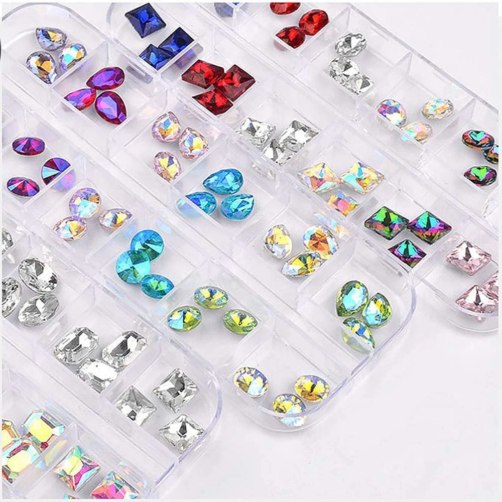 Набір Блискучі Троянди Золоті 12 Стилів для DIY прикрас, фото №4 Набір Блискучі Троянди Золоті 12 Стилів для DIY прикрас, фото №4