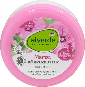 Набор для ухода за телом Alverde Natural Cosmetics: Масло для тела Mama с органической мальвой для ухода за кожей во время и после беременности (200 мл) + Ночной крем и маска для рук 2-в-1 Dream Beautiful (75 мл), 275 мл synthetic.ua - Фото 1