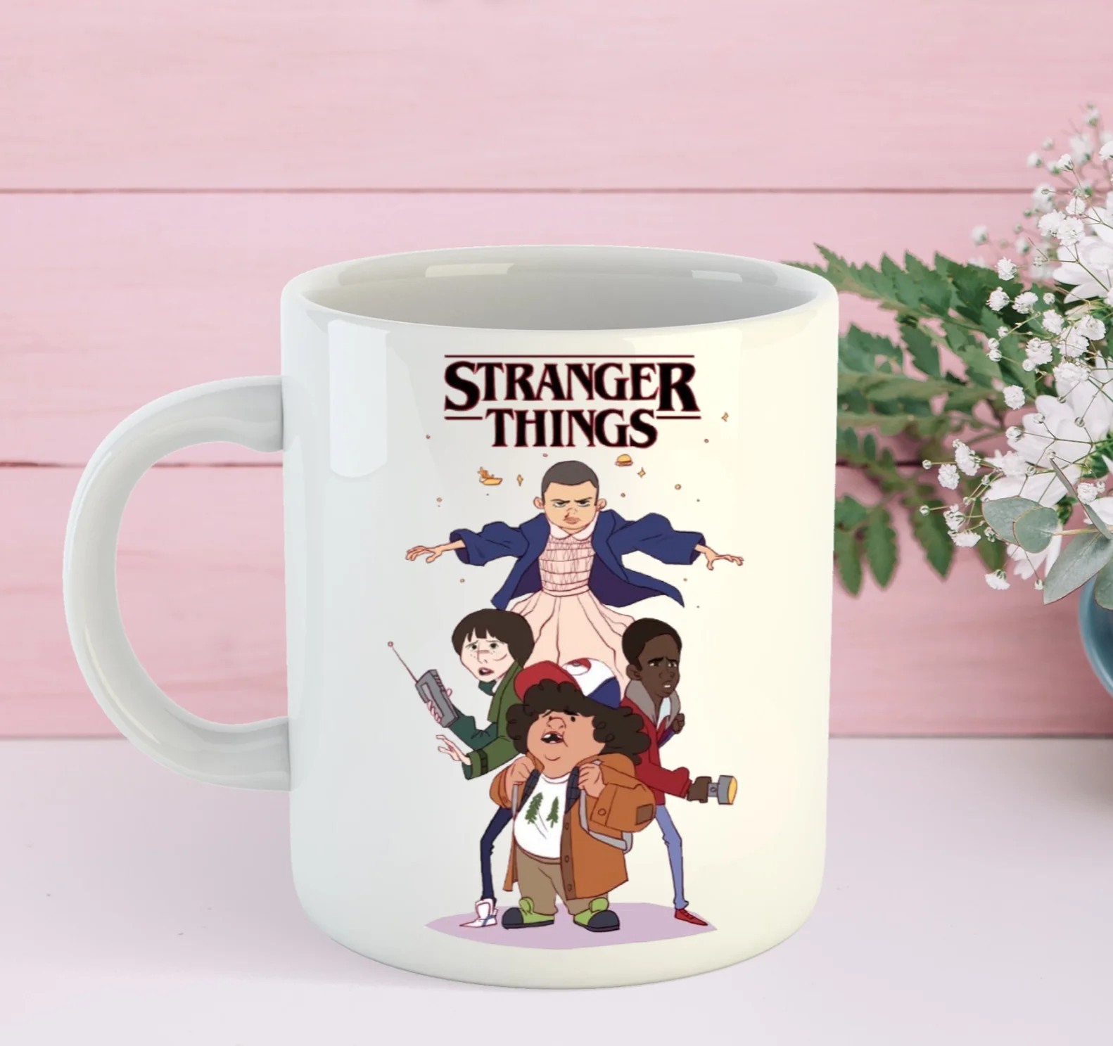 Чашка з принтом Stranger Things, керамічна, 330 мл, Uk_487, фото №1