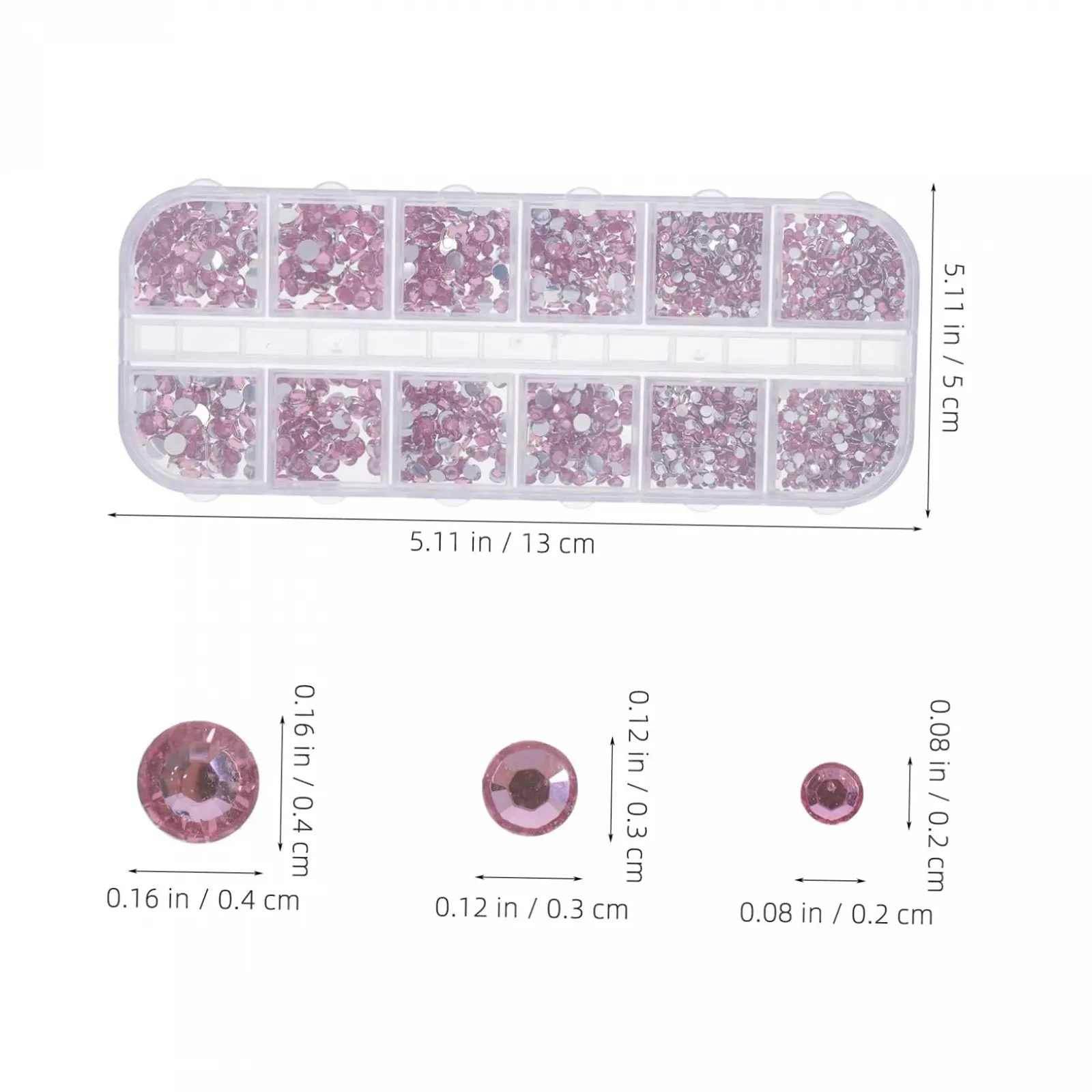 Стразы Акриловые Плоские Розовая Вишня Разноцветные, фото №2