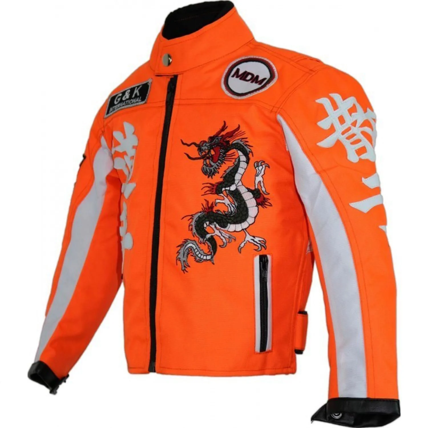 Дитяча мотоциклетна куртка MDM Racing, неоново-оранжева, фото №2