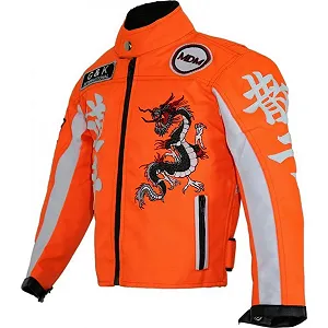 Дитяча мотоциклетна куртка MDM Racing, неоново-оранжева synthetic.ua - Фото 1