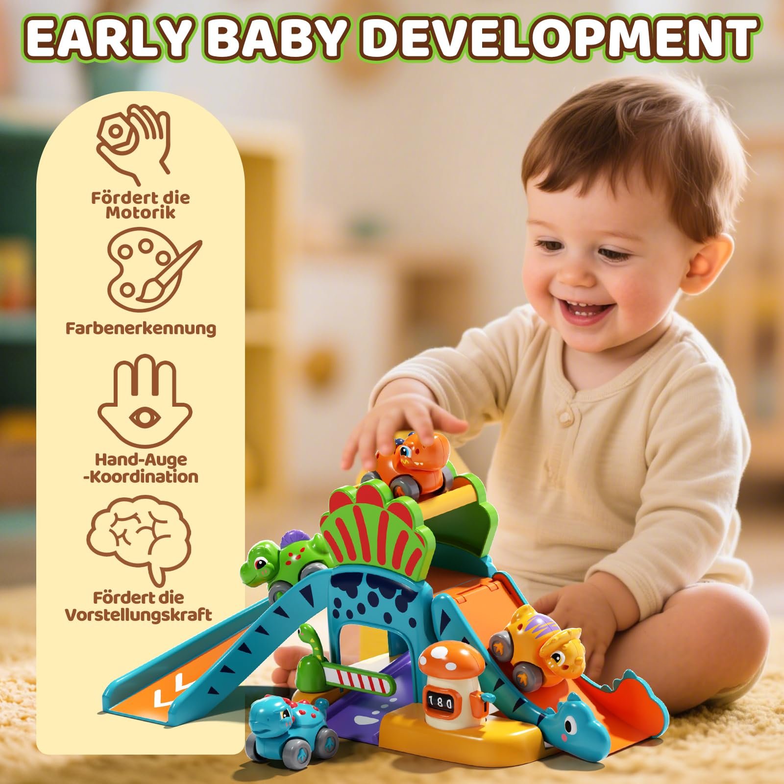 Набор машинок динозавров Lehoo Castle для детей, фото №2