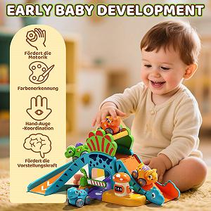 Набор машинок динозавров Lehoo Castle для детей synthetic.ua - Фото 1