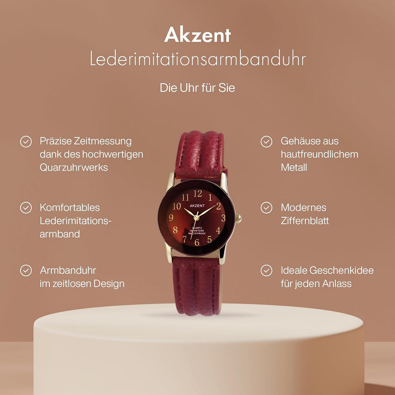 Женские часы Akzent Искусственная кожа Пряжка Аналоговый Кварц 1900273, фото №2