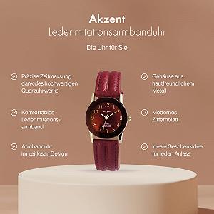 Женские часы Akzent Искусственная кожа Пряжка Аналоговый Кварц 1900273 synthetic.ua - Фото 1