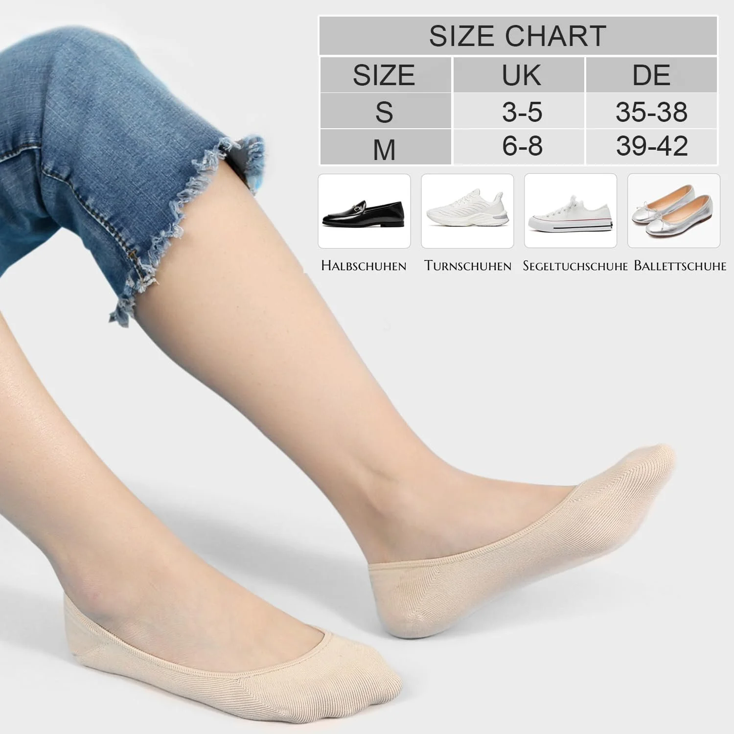 Шкарпетки Toes Home Жіночі, 8 пар, Невидимі Шкарпетки для Тренувань, фото №5