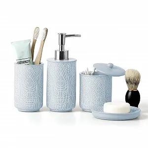 Набор аксессуаров для ванной комнаты VIRTUNE Pastel Blue, голубой - Фото 1