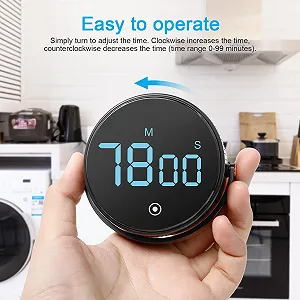 Цифровой кухонный таймер AiQInu магнитный большой LED-дисплей 3 уровня громкости цена на synthetic.ua - Фото 1 Цифровой кухонный таймер AiQInu магнитный большой LED-дисплей 3 уровня громкости synthetic.ua - Фото 1