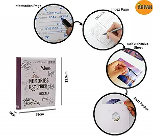 Большой самоклеящийся фотоальбом для фотографий разных размеров до A4, 20 листов с 40 страницами Memories Purple synthetic.ua - Фото 1