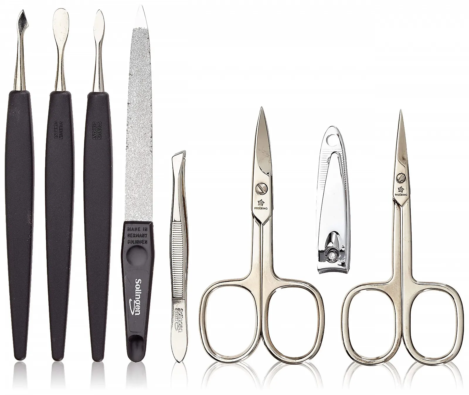 Набір для манікюру Pfeilring Action, 8 предметів, темно-коричневий, фото №1