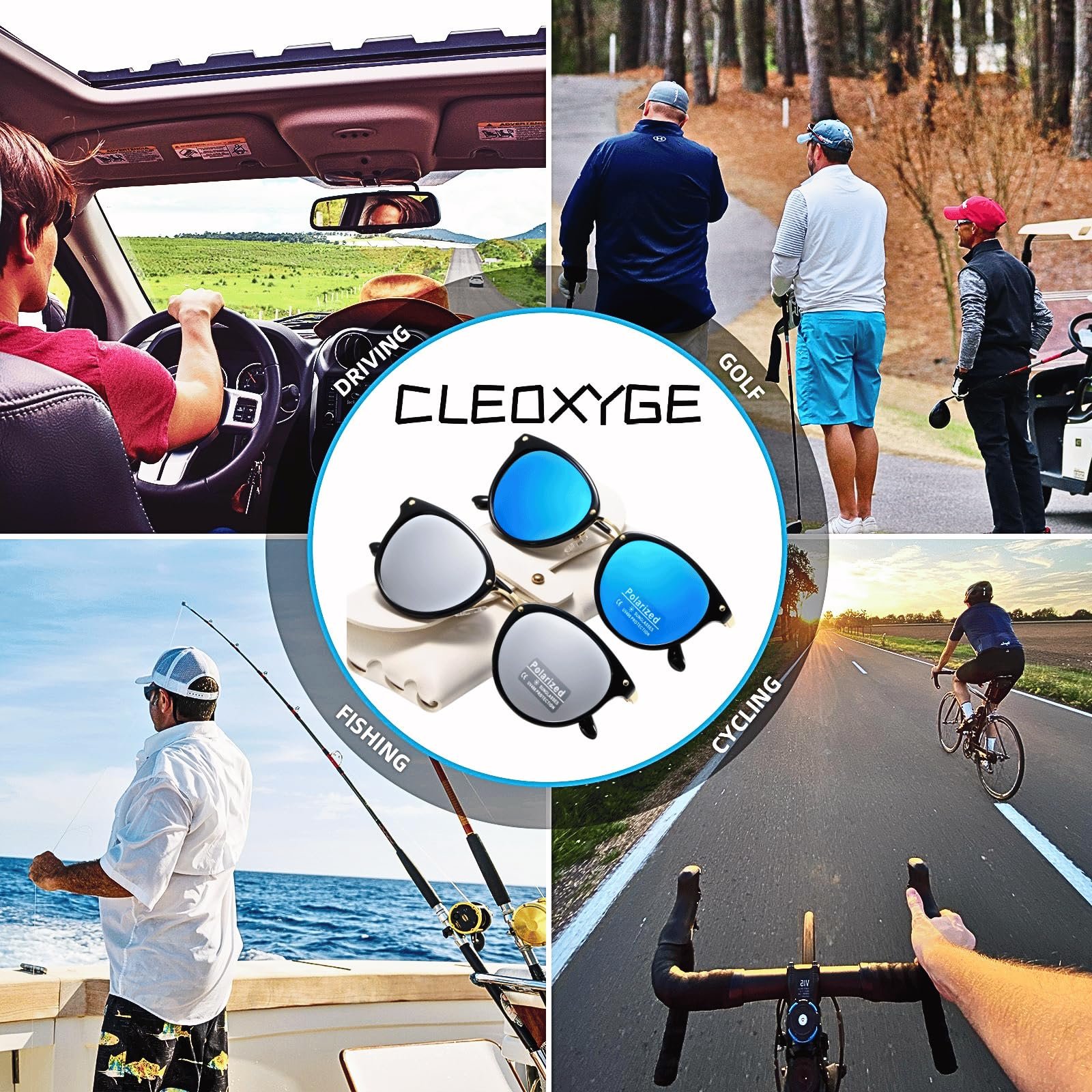 Поляризовані сонцезахисні окуляри Cleoxyge для жінок і чоловіків, вінтажні, елегантні, металева оправа, захист UV400, фото №9