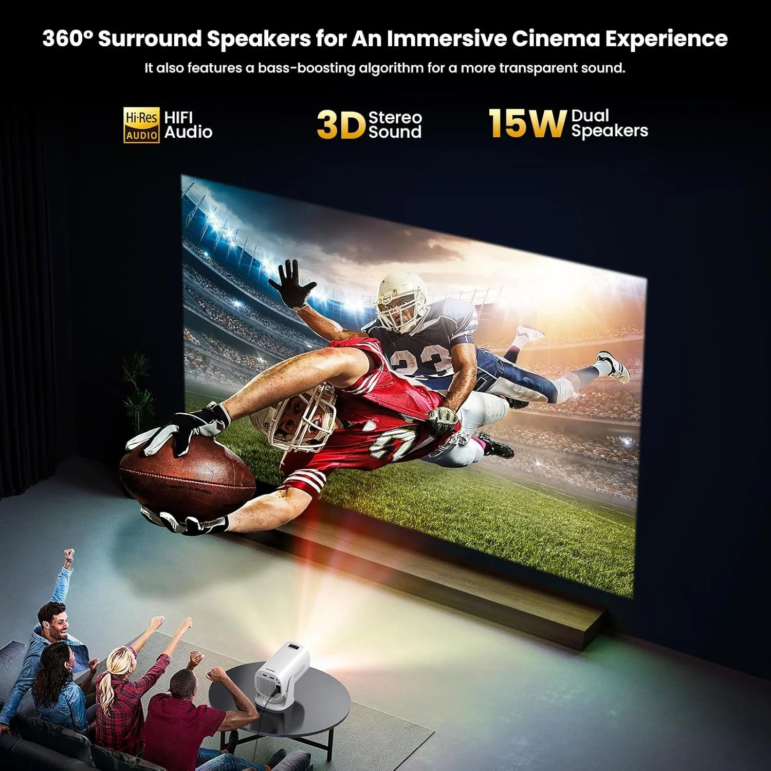 Проектор AGIMA X3  Full HD Wi-Fi Bluetooth Android 11, фото №5