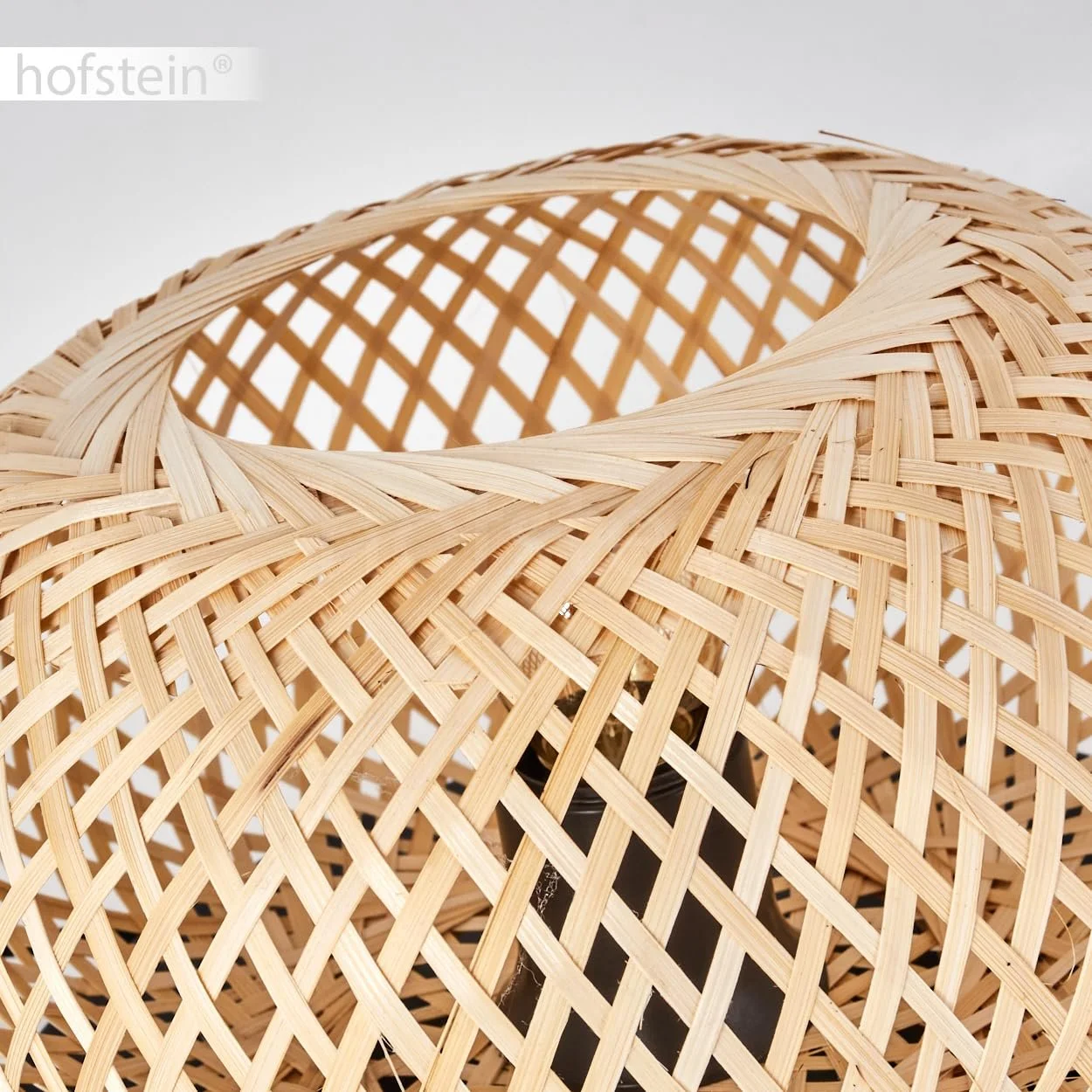 Настільна лампа Bauro Metal/Bamboo Boho Design 25 см E27 Чорний/Натуральний, фото №4