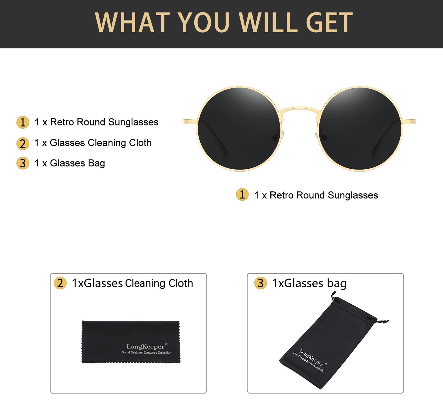 Круглі сонцезахисні окуляри Long Keeper, фото №5