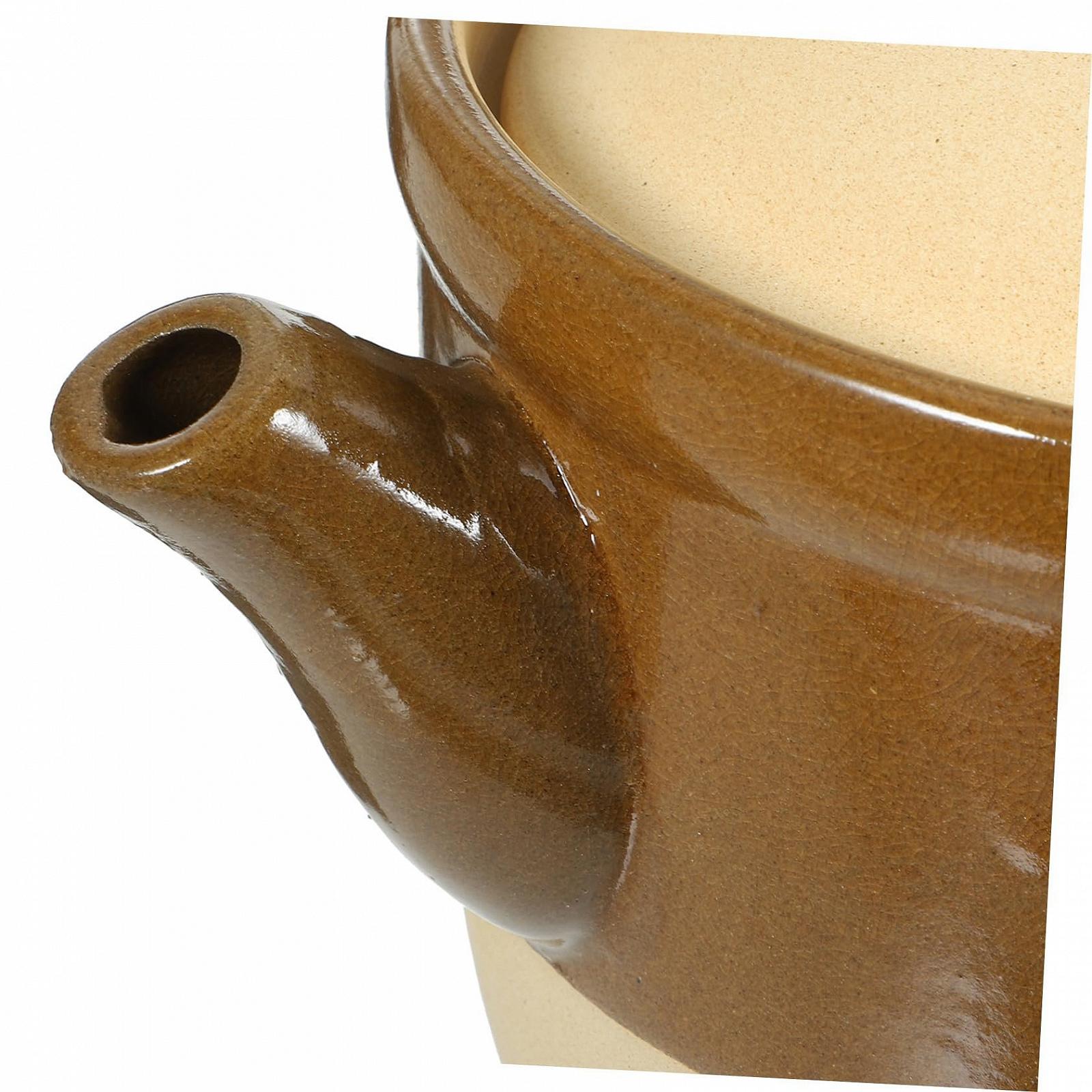 Кастрюля-горшок Традиционная глиняная с крышкой термостойкая 2 л, фото №6