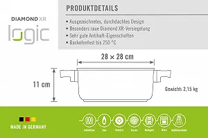 Каструля Woll Diamond Logic XR Pro квадратна індукційна synthetic.ua - Фото 1