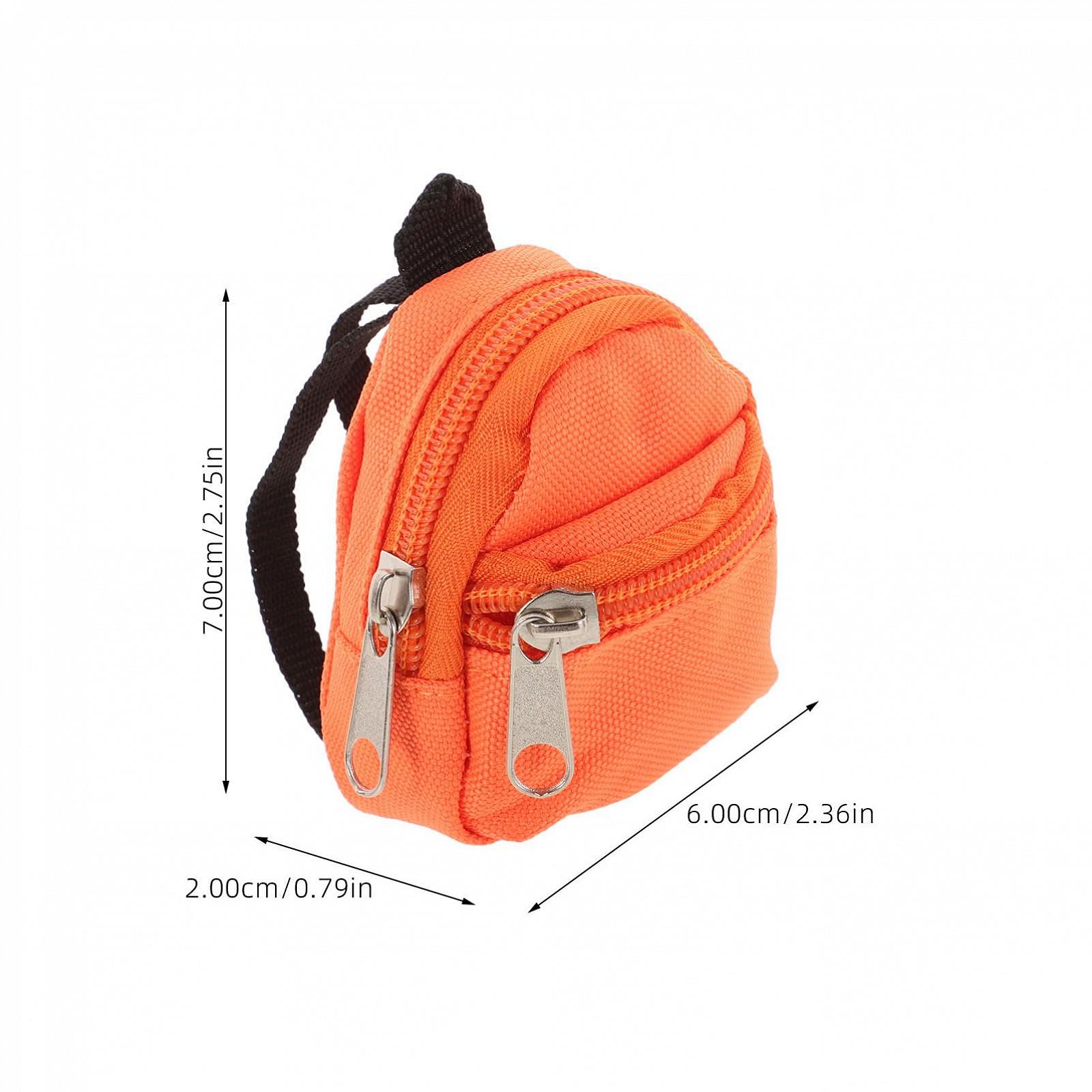 Міні-рюкзак UPKOCH Miniatures Mini Zipper Doll Акcесуари Рюкзак для ляльок Помаранчевий, фото №7