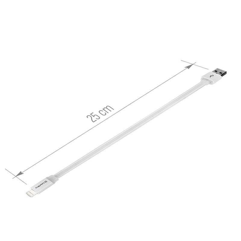 Кабель ColorWay USB-Lihgtning, 0.25м White (CW-CBUM-LM25W), фото №2