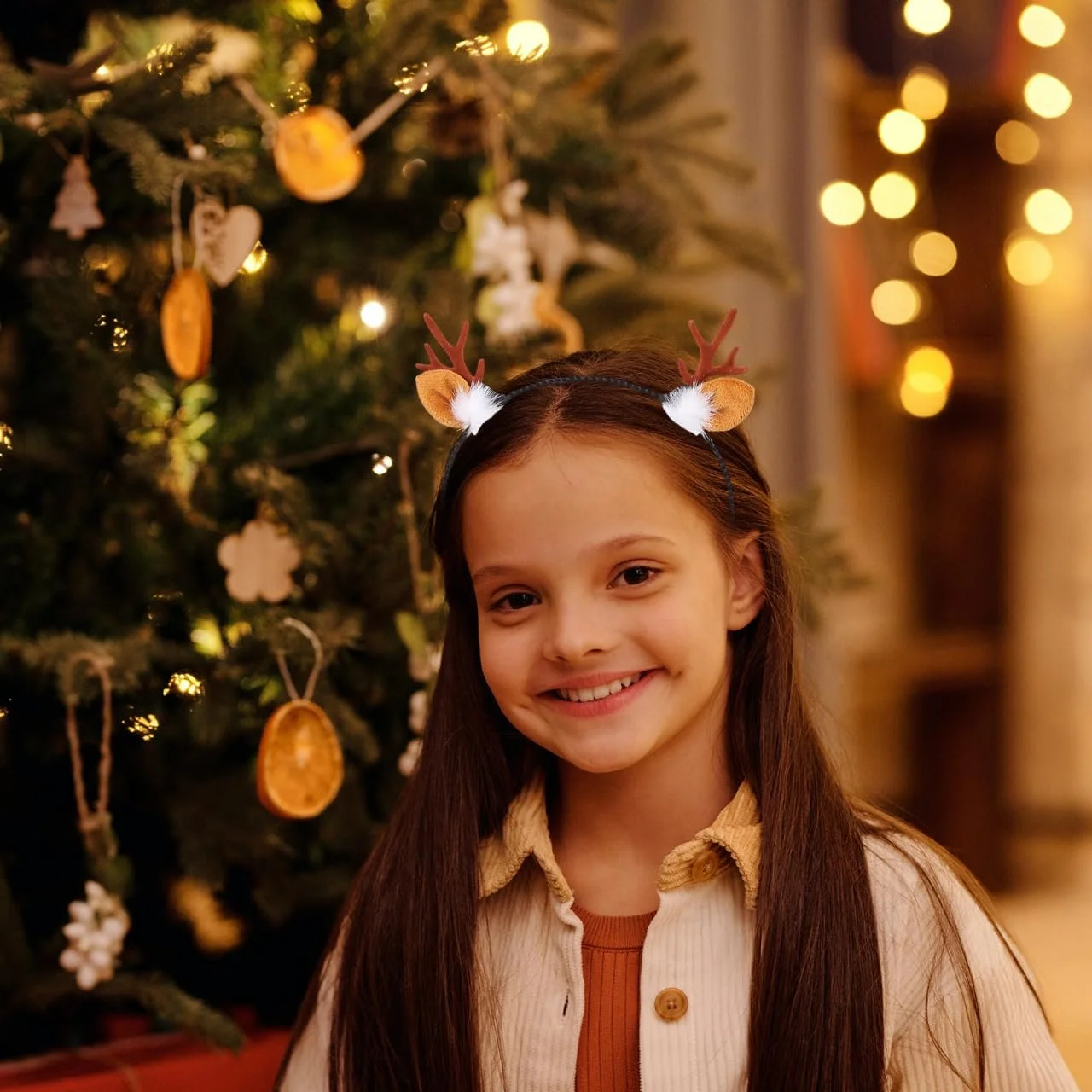 Обруч Різдвяні Оленячі Роги з Кролячими Вухами (2 шт.), фото №6