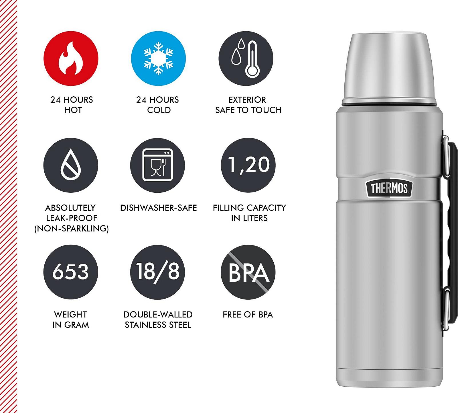 Термос Thermos Stainless King 1,2 л, фото №5 Термос Thermos Stainless King 1,2 л, фото №5